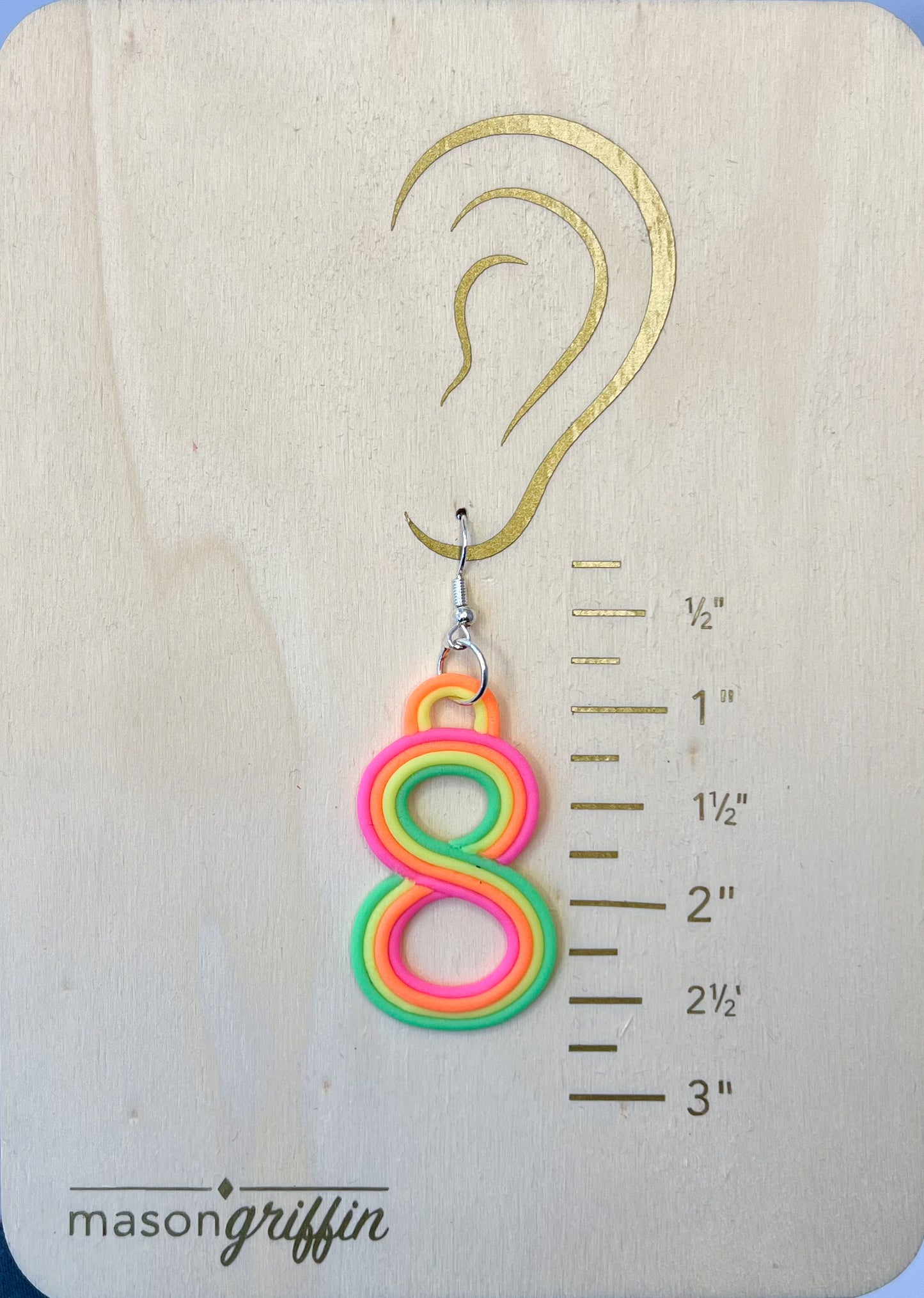 Neon Infinity Dangle Pierced Earrings