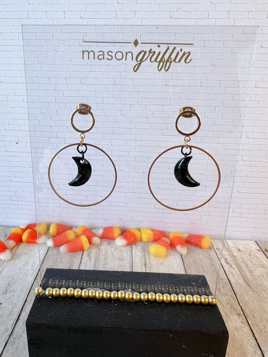 Moon Orbit Pierced Earrings