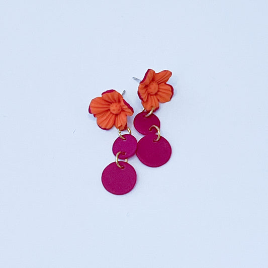 Fiesta Floral Dangle Pierced Earrings