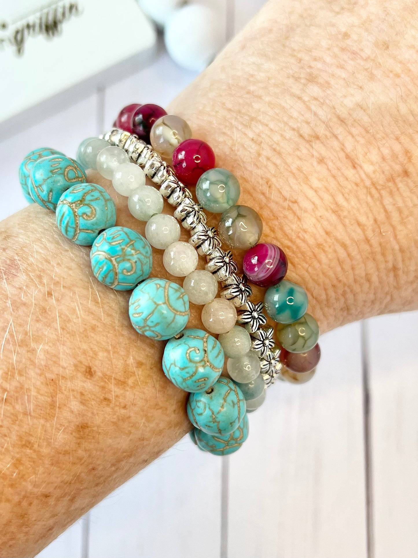 Turquoise Cluster Bracelet