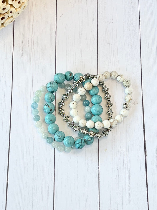 Aqua Cluster Bracelet