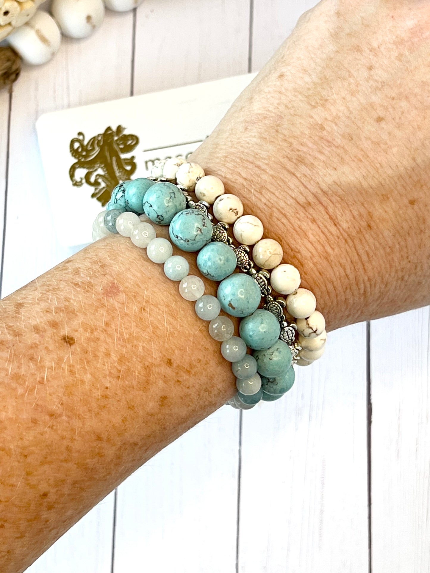 Aqua Cluster Bracelet