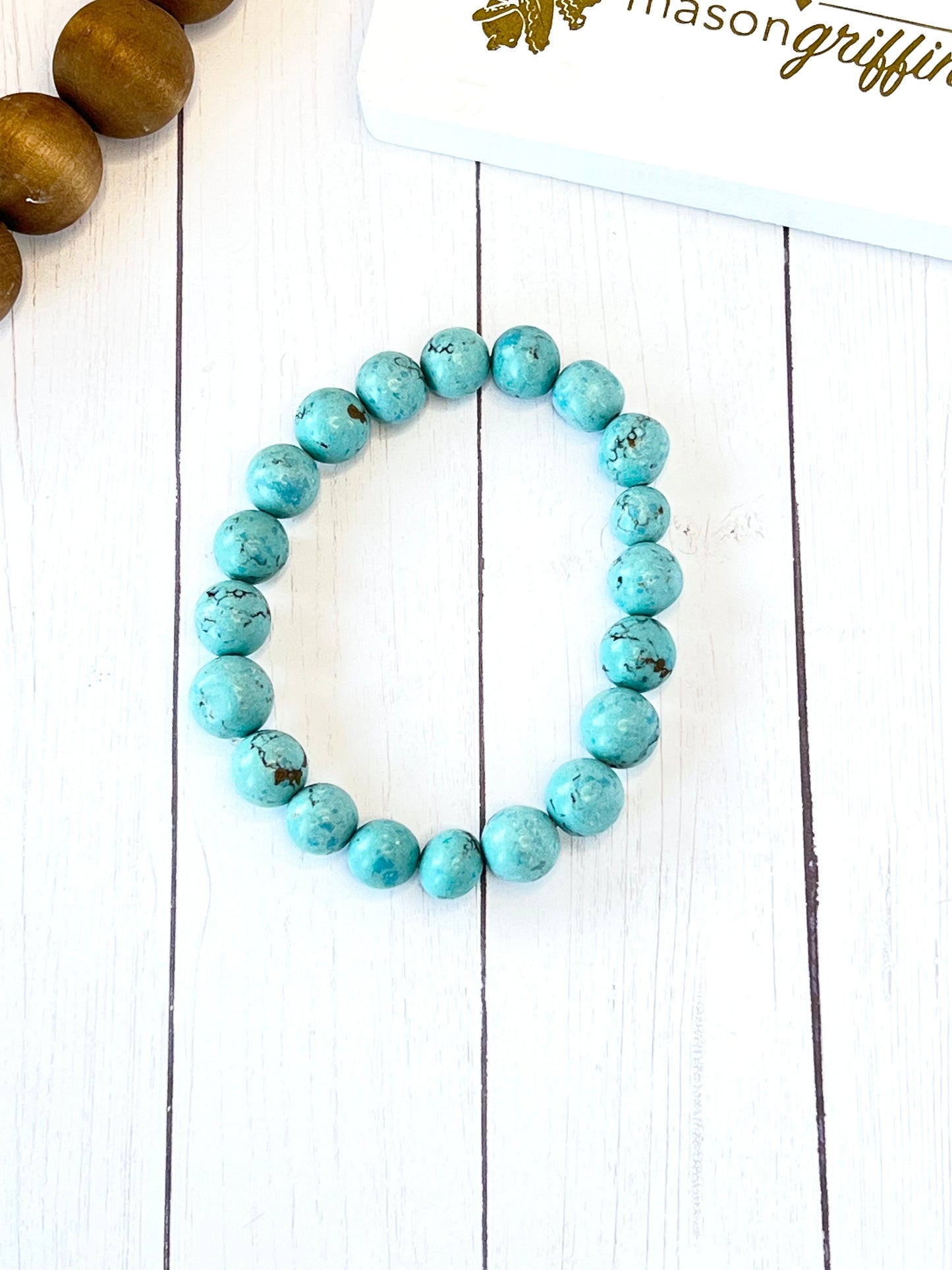 Aqua Iridescent Cluster Bracelet