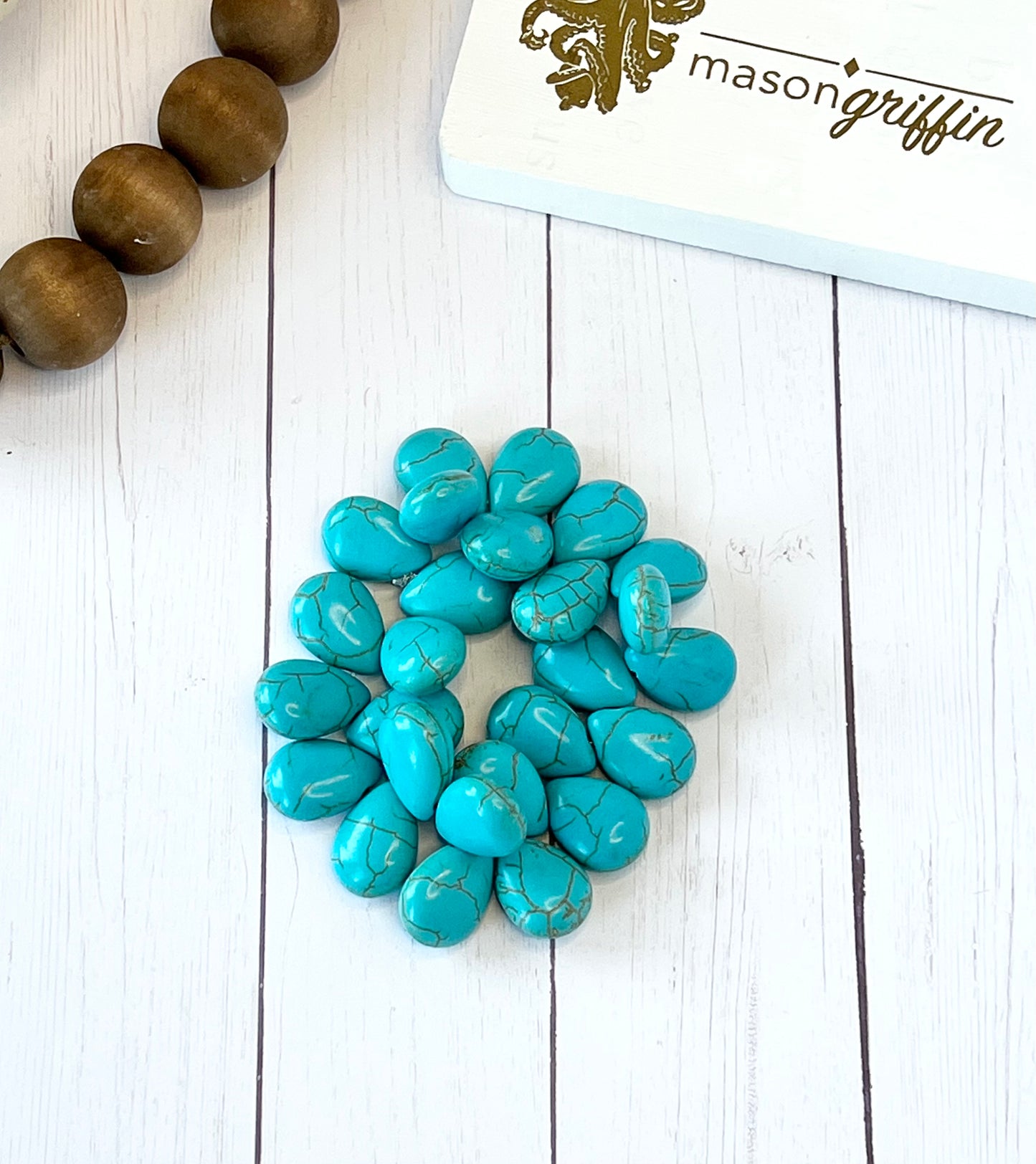 Turquoise Marble Teardrop Bracelet