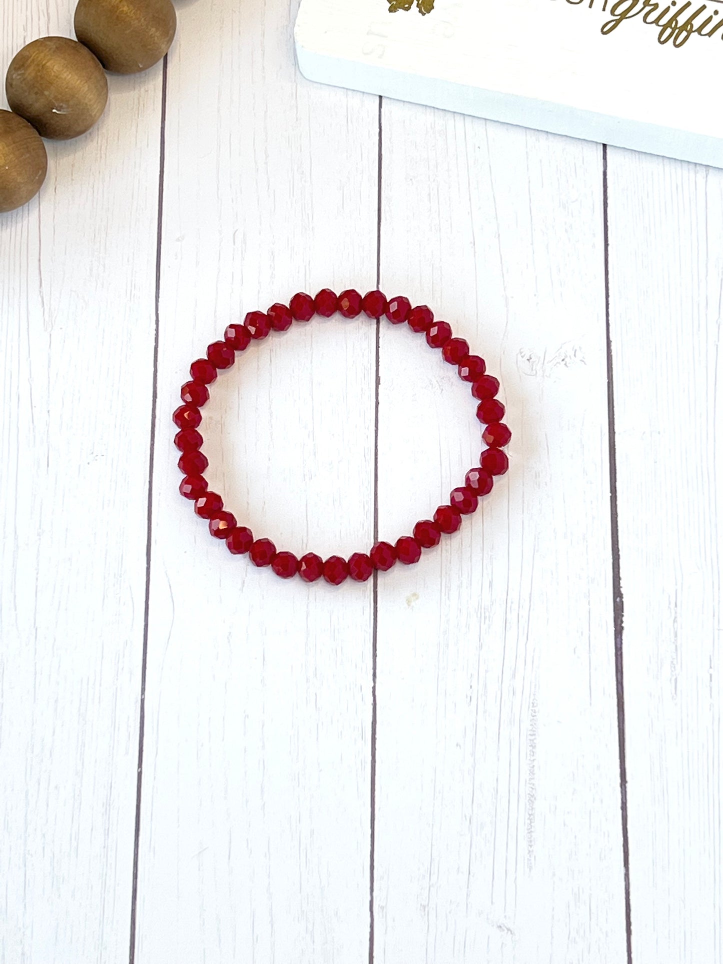 Red and Silver Sparkle Bracelet