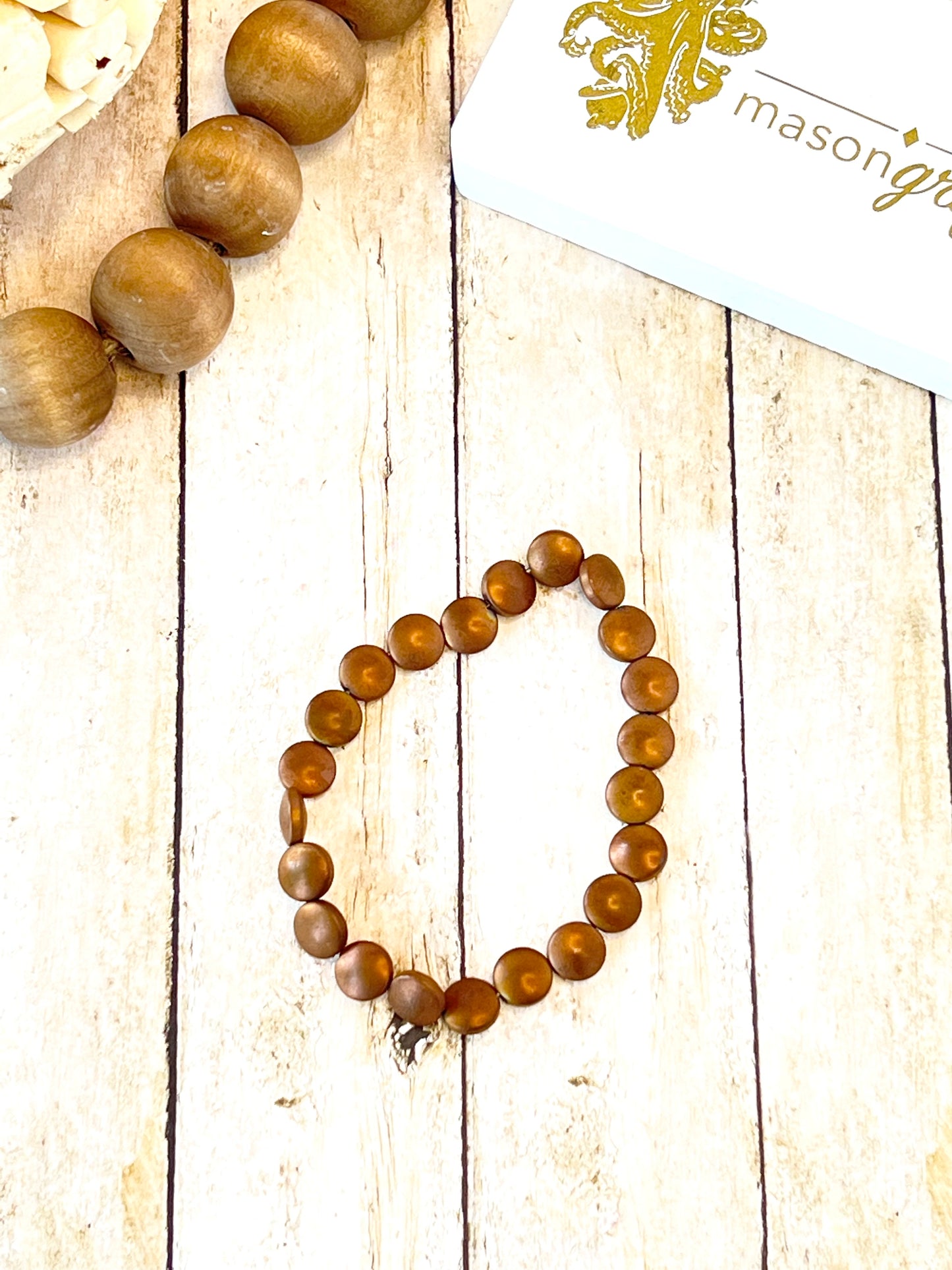 Animal Print Stones and Copper Colored Bracelet