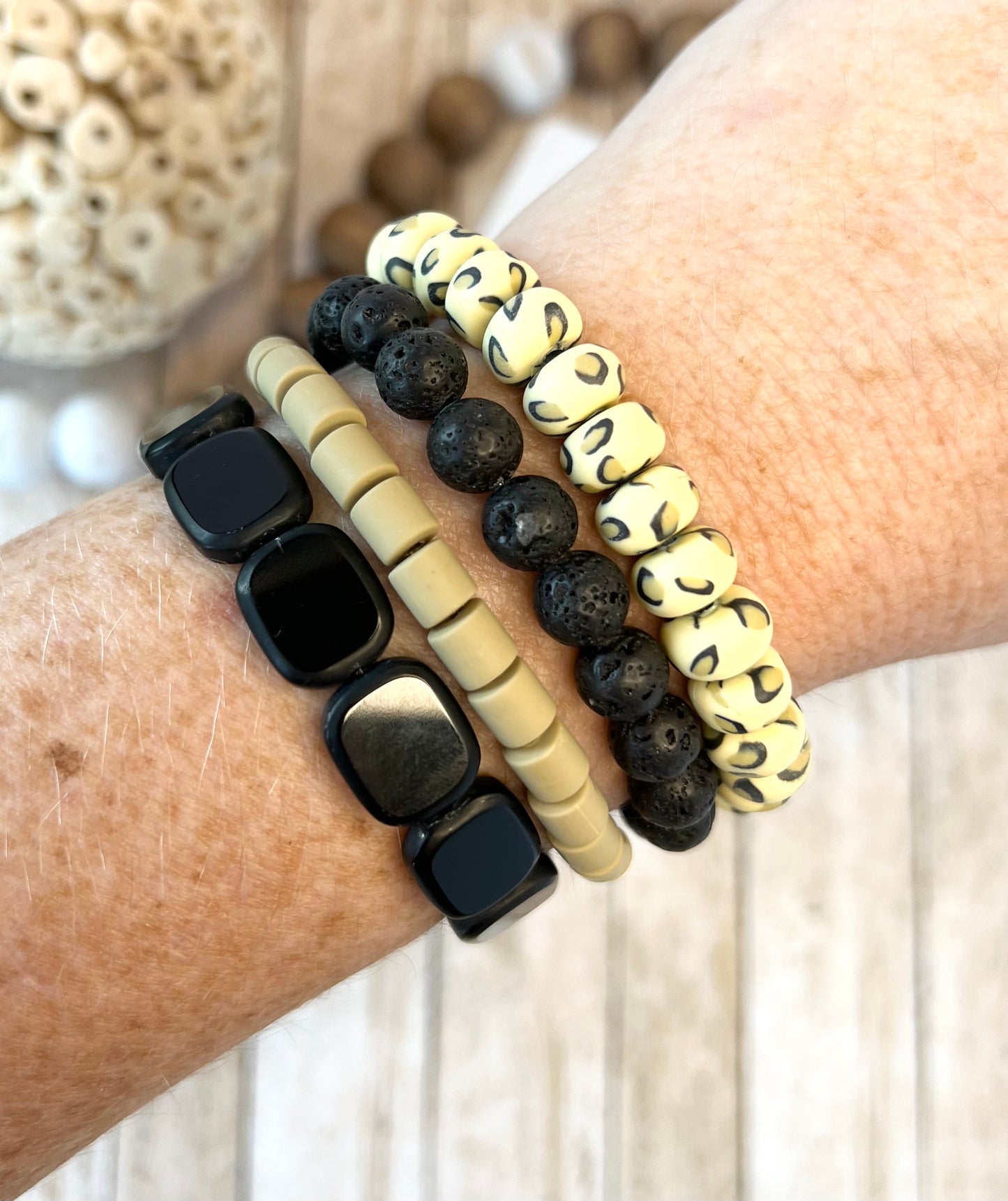 Black and Leopard Bracelet