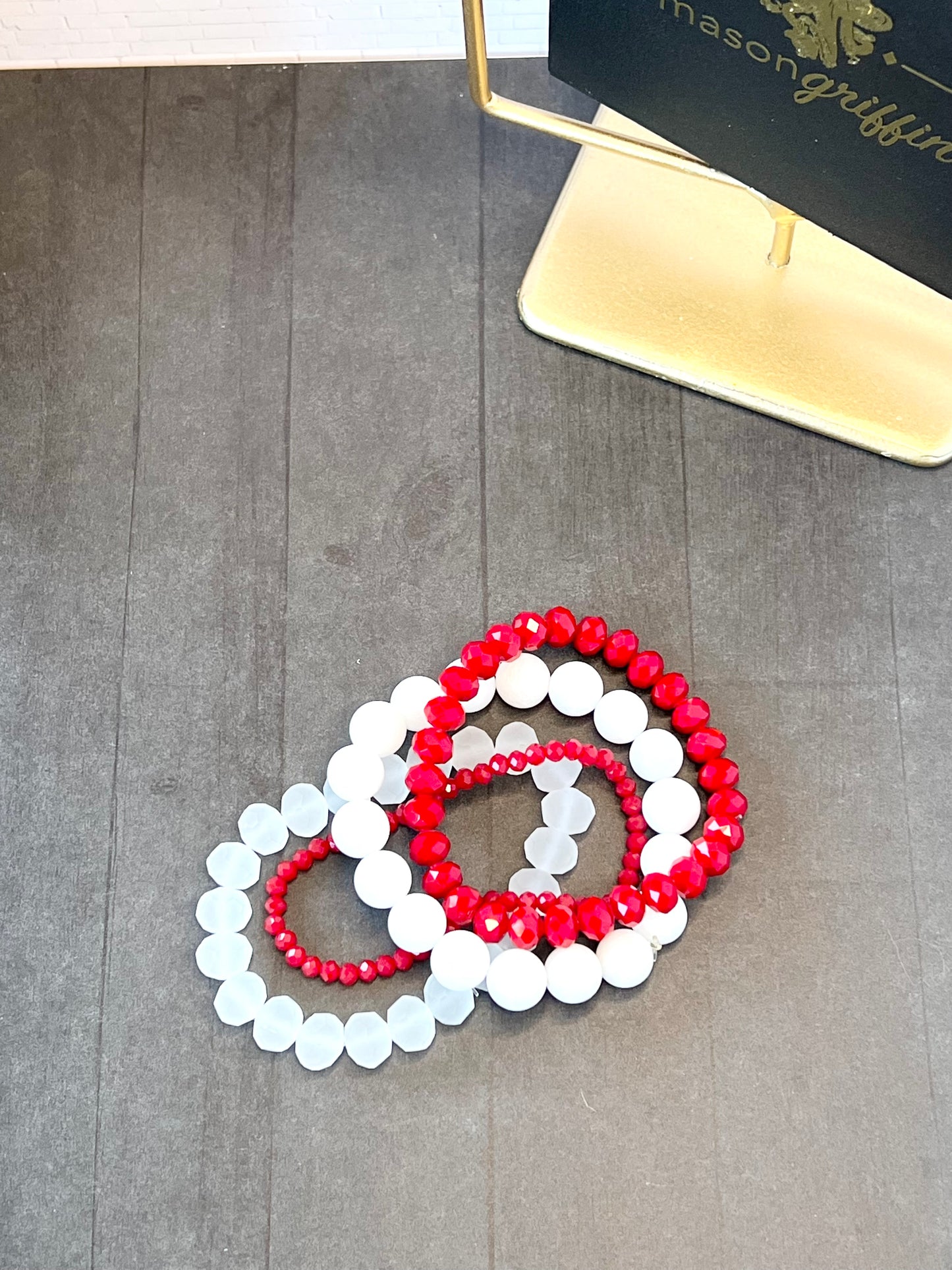 Candy Cane Frosted Bracelet