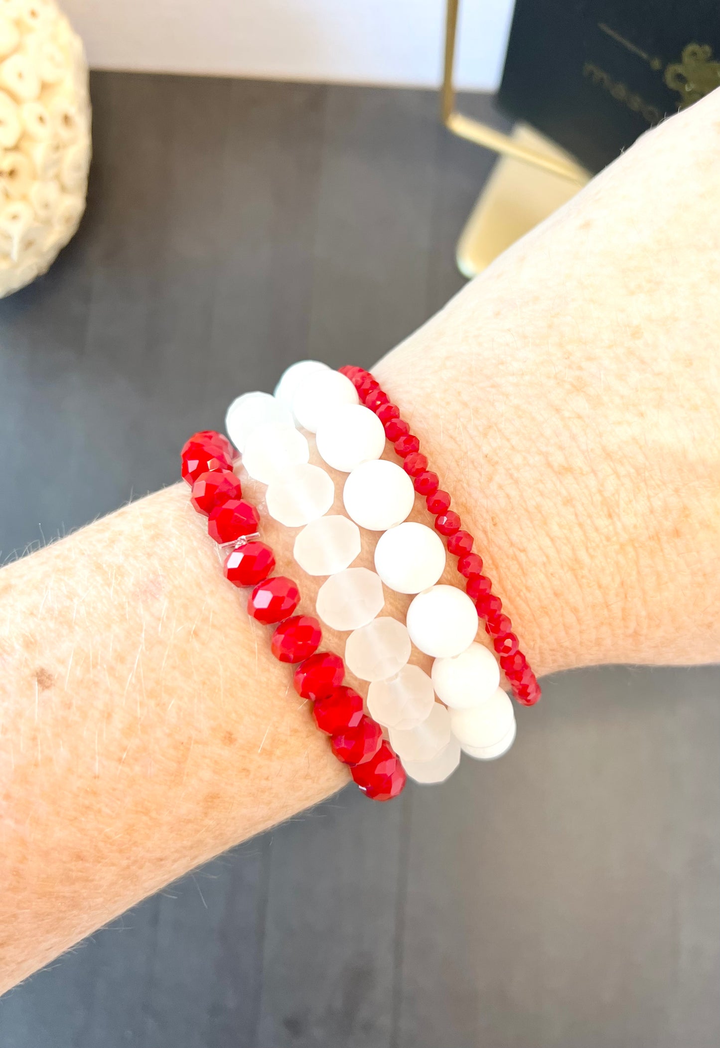 Candy Cane Frosted Bracelet